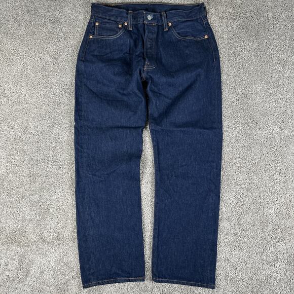 Levis 501 XX Jeans Mens 34x30 (Fits 32x29) Shrink to Fit Raw Denim 00501-0000 - Picture 1 of 11